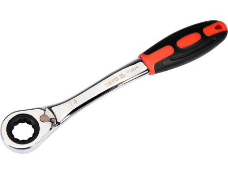 YATO - KLUCZ OCZKOWY ODGIĘTY Z GRZECHOTKĄ 14MM - YT-02376 - 2