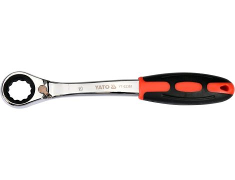 YATO - KLUCZ OCZKOWY ODGIĘTY Z GRZECHOTKĄ 19MM - YT-02381