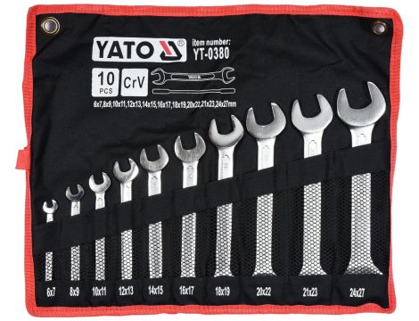 YATO - KLUCZE PŁASKIE 6-27 10SZT - YT-0380