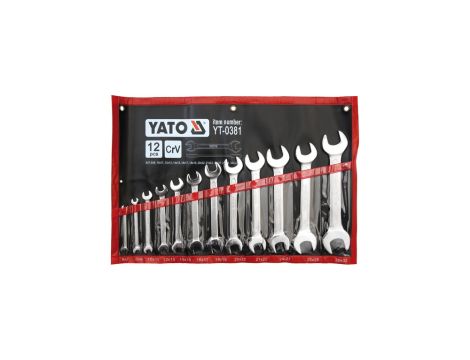 YATO - KLUCZE PŁASKIE 6-32 12SZT - YT-0381