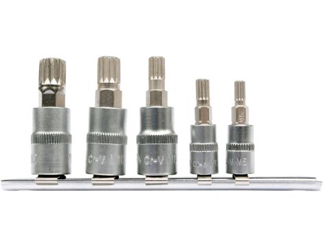 YATO - ZESTAW KLUCZY SPLINE NA SZYNIE 5CZ. - YT-04360