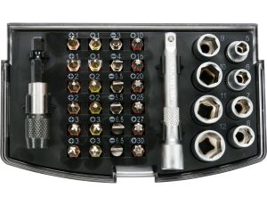 YATO - KOŃCÓWKI ŚRUBOKRĘTOWE I NASADKI 34 SZT. - YT-04623