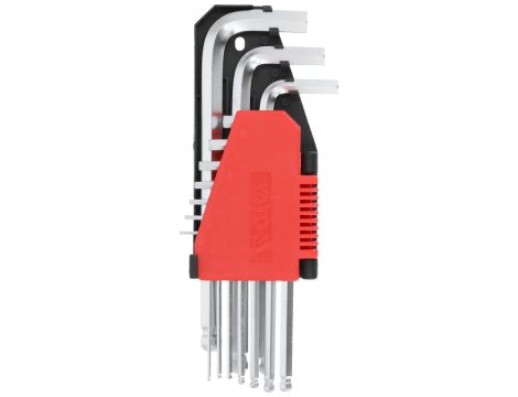 YATO - KLUCZE HEX KULKA 10CZ. 2-12MM CrV - YT-0509