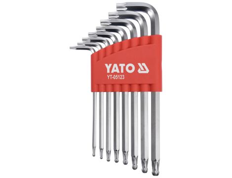 YATO - ZESTAW KLUCZY TORX Z KULKĄ DŁ 8CZ.T9-T40 - YT-05123