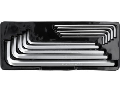 YATO - KLUCZE HEX 10CZ 3-17MM DŁUGIE CrV KASETA - YT-0519