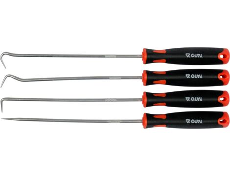 YATO - ZESTAW HAKÓW DŁUGICH Z RĘKOJEŚCIĄ 4 CZ. - YT-08429