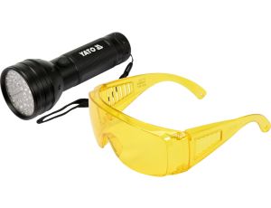 YATO - ZESTAW LATARKA UV 51 LED I OKULARY - YT-08581
