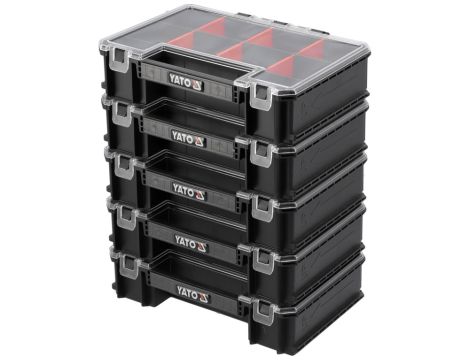 YATO - SKRZYNIA Z ORGANIZERAMI 5SZT 23B3N S12 - YT-09163 - 5