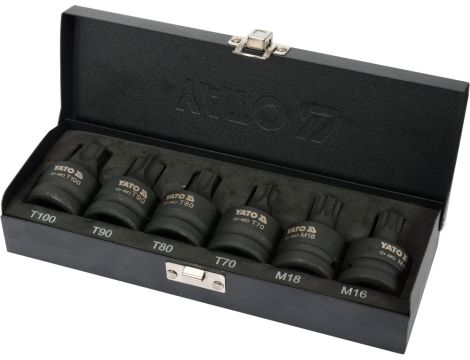 YATO - ZESTAW UDAR. KLUCZY TRZPIEN. TORX/SPLINE - YT-10653 - 2