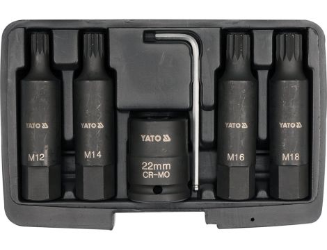 YATO - ZESTAW BITÓW UDAROWYCH SPLINE 3/4cal - YT-1157