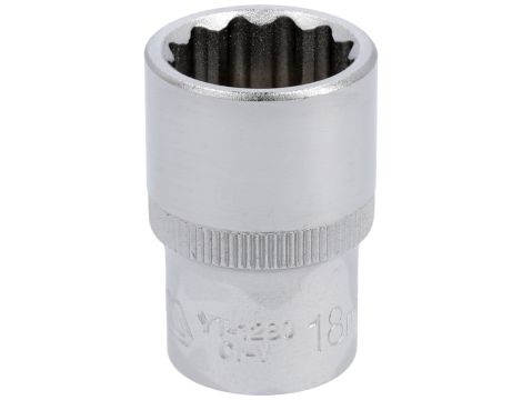 YATO - NASADKA 18MM 1/2"  12-KĄT. CV  KRÓTKA - YT-1280