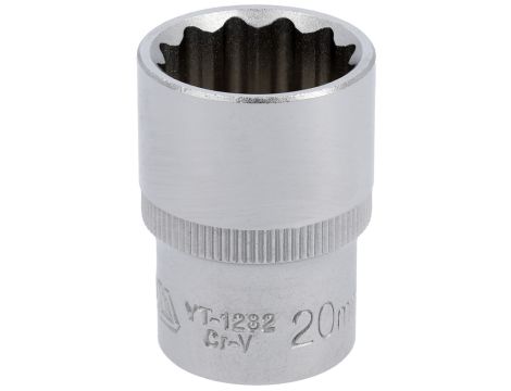 YATO - NASADKA 20MM 1/2"  12-KĄT. CV  KRÓTKA - YT-1282