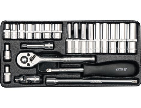 YATO - ZESTAW NARZĘDZIOWY 23CZ. 1/4" - YT-14421