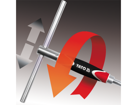 YATO - KLUCZ TYP T Z OBROTOWĄ RĄCZKĄ  13MM - YT-1557 - 4