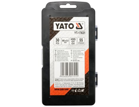 YATO - ZESTAW DO NAPRAWY GWINTÓW M5x0,8 - YT-17631 - 2