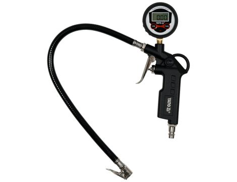 YATO - PISTOLET DO POMPOWANIA Z MANOMETREM LCD - YT-23702