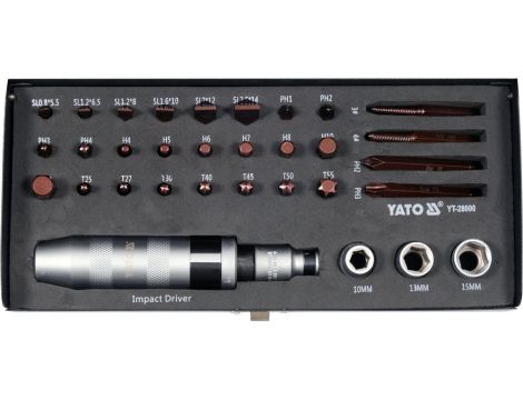 YATO - ZESTAW WKRĘTAK UDAROWY Z KOŃCÓWKA 32SZT. - YT-28000