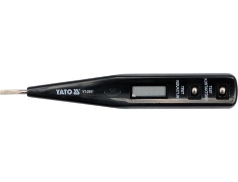 YATO - PRÓBNIK NAPIĘCIA 12-250V LCD - YT-2861