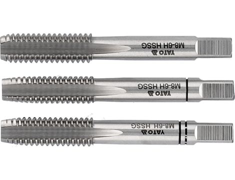 YATO - GWINTOWNIK RĘCZNY M8 / 3SZT HSS M2 - YT-2935