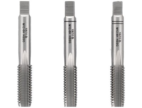 YATO - GWINTOWNIK RĘCZNY M12 / 3SZT HSS M2 - YT-2939