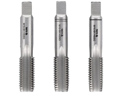 YATO - GWINTOWNIK RĘCZNY M16 / 3SZT HSS M2 - YT-2941