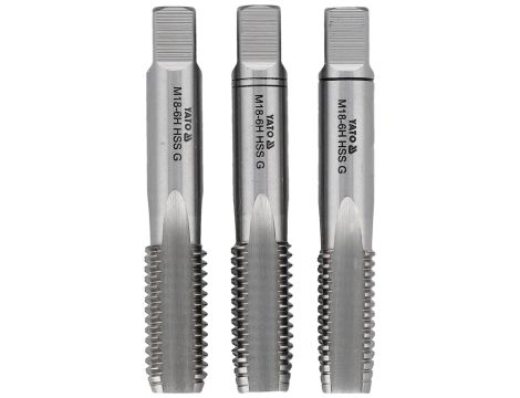 YATO - GWINTOWNIK RĘCZNY M18 / 3SZT HSS M2 - YT-2942