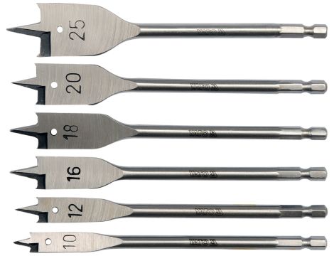 YATO - ZESTAW WIERTEŁ ŁOPATKOWYCH 6CZ. 10-25MM - YT-3258