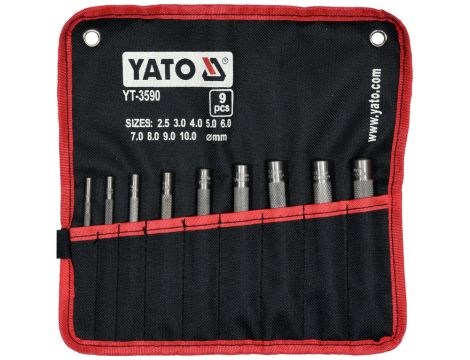 YATO - ZESTAW PRZEBIJAKÓW DO SKÓRY 9CZ. - YT-3590