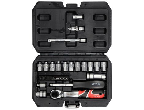 YATO - ZESTAW NASADEK PRZELOTOWYCH SPLINE 1/4" - YT-38650