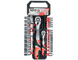 YATO - KOMPLET NASADEK Z AKCESORIAMI 1/4