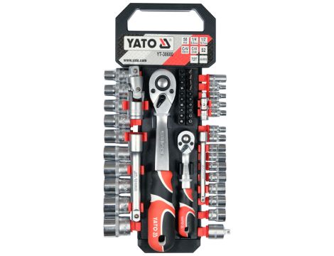 YATO - KOMPLET NASADEK Z AKCESORIAMI 1/4"; 1/2" - YT-38680