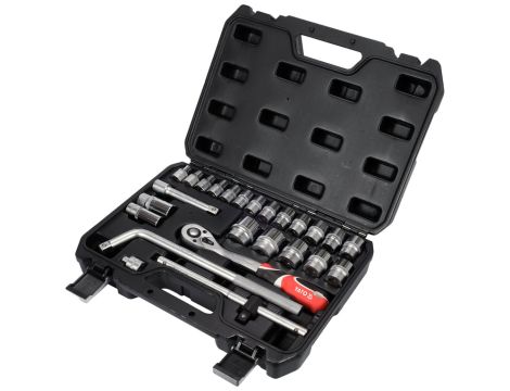 YATO - ZESTAW NARZĘDZIOWY 1/2", 25 CZĘŚCI, L - YT-38741 - 2