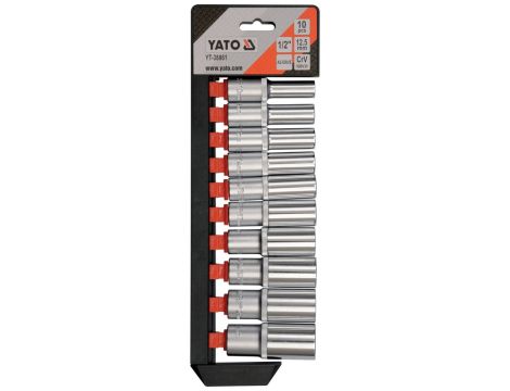 YATO - ZESTAW NASADEK DŁUGICH 1/2", 10CZ. - YT-38861