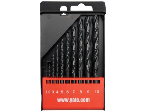 YATO - ZESTAW WIERTEŁ DO METAL.HSS 10SZT 1-10MM - YT-4461