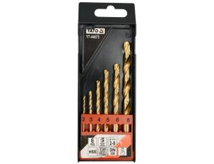 YATO - ZESTAW WIERTEŁ DO MET.HSS-TiN 6SZT 2-8MM - YT-44673