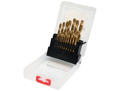 YATO - ZESTAW WIERTEŁ DO MET.HSS-TiN 19SZT 1-10 - YT-44675