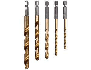 YATO - WIERTŁA DO MET 5SZT 4-10MM HEX TYT.POWŁ. - YT-44700