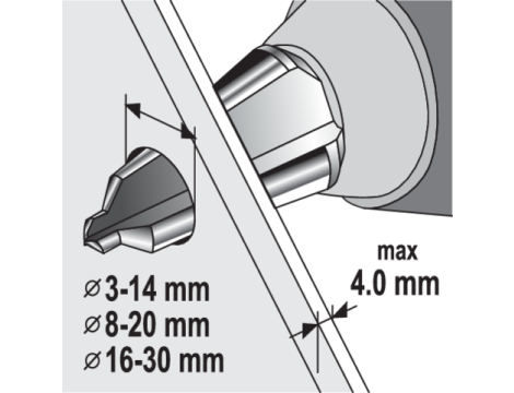 YATO - ZESTAW WIERTEŁ STOŻKOWYCH 3 SZT. - YT-44730 - 5