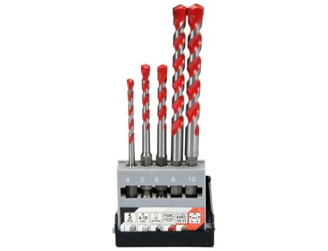 YATO - ZESTAW WIERTEŁ UNIWERSA 5SZT. 4-10MM HEX - YT-44789 - 2