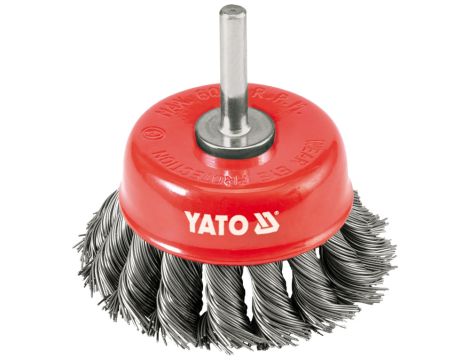 YATO - SZCZOTKA CZOŁOWA Z TRZP 75MM DRUT SPLAT - YT-4752