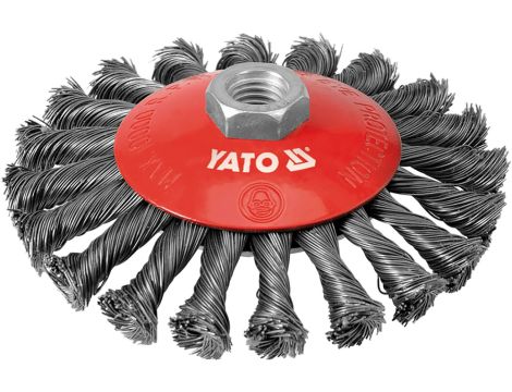 YATO - SZCZOTKA TARCZOWA GWINT. 125mm INOX - YT-4764