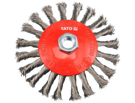 YATO - SZCZOTKA TARCZOWA GWINT. 125mm INOX - YT-4764 - 2