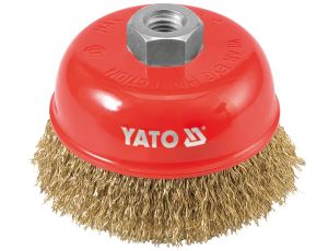 YATO - SZCZOTKA CZOŁ GWINT, 100mm DRUT MOSIĄDZ - YT-4766