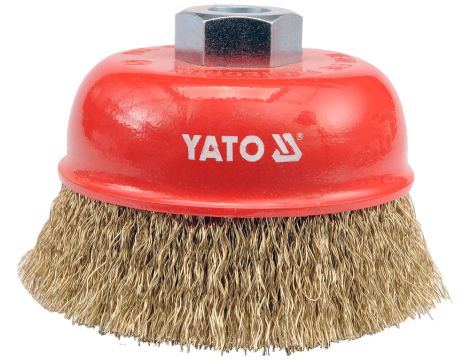 YATO - SZCZOTKA CZOŁ GWINT, 100mm DRUT MOSIĄDZ - YT-4766 - 2