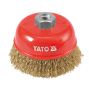 YATO - SZCZOTKA CZOŁ GWINT, 100mm DRUT MOSIĄDZ - YT-4766 - 2