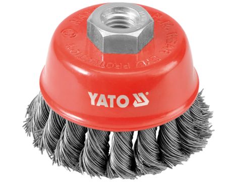 YATO - SZCZOTKA CZOŁ GWINTEM, 60mm DRUT SPLAT. - YT-4767
