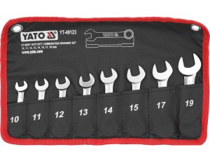 YATO - KLUCZE PŁASKO-OCZK KRÓTKIE Z GRZECHO 8CZ - YT-49123