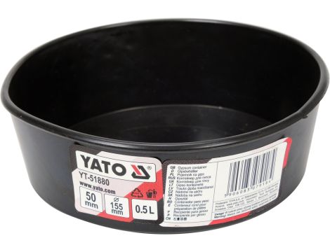 YATO - POJEMNIK NA GIPS PŁASKI 0,5L - YT-51880 - 2