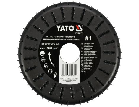 YATO - FREZ TARNIK PEŁNY 118mm - YT-59177