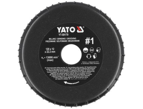 YATO - FREZ TARNIK 120X12 22,2 - YT-59179